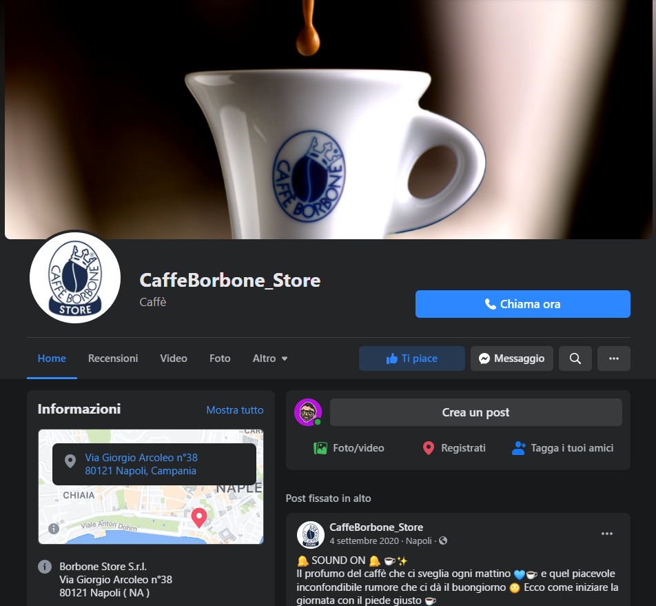 Caffè Borbone Store Facebook